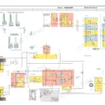 Manitou MC 18-2 to MSI 35 hydraulic system diagram showing mast, front and rear axle circuits.