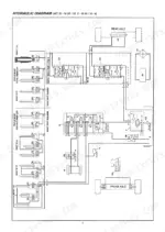 Manitou MC 30, M26-2, M26-4, M30-2, M30-4, M40-4, M50-4 hydraulic diagram showing mast lift cylinders and axle steering components.