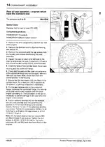 Manitou MC 30, M26-2, M26-4, M30-2, M30-4, M40-4, M50-4 rear oil seal removal and installation procedure for crankshaft assembly.