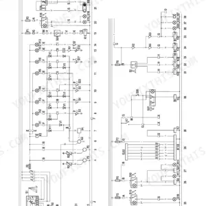 Manitou MLT 526 electric wiring diagram showing relays, fuses, and switches.