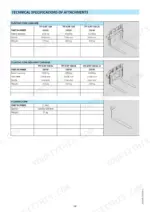 manitou-mlt-840-115-ps-mlt-840-137-ps-telescopic-lift-truck-operator-manual-647269-us-attachments-136.webp Manitou MLT 840-115 PS, MLT 840-137 PS technical specifications table for floating fork and side-shift carriage attachments.