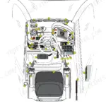 Manitou MRT 1850, 2150, 2540 Plus operator cab controls diagram.