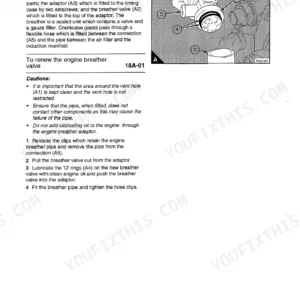 Manitou MT 523, MLT 523 Turbo: Aspiration system breather valve renewal.