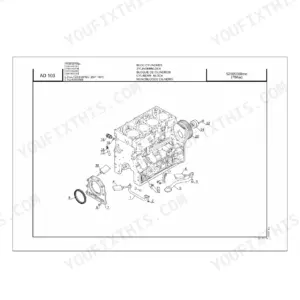 Manitou MT 732, 932, 1030 Easy exploded view of cylinder block