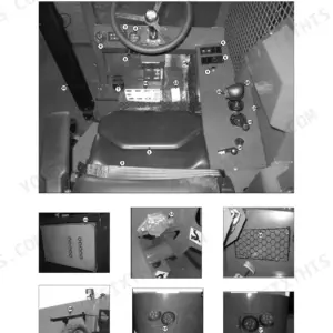 Manitou TMT55 HT/XT 4W operator controls and cabin layout.