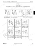 manitowoc-2250-crawler-crane-operator-manual-015-06-operations-53.webp Manitowoc 2250, #133, 133A operator manual page showing standard hand signals for crane operations including hoist, boom, and swing.