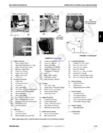 Manitowoc 999 operator manual page showing component locations and legend for engine, accessory, load, swing, and travel controls.