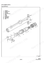 massey-ferguson-8925-8926-telescopic-handler-service-manual-8925-26-exploded-view-66.webp Massey Ferguson 8925, 8926 lift cylinder exploded view diagram showing parts identification for piston, seals, and rod.