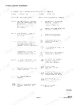 massey-ferguson-8925-8926-telescopic-handler-service-manual-8925-26-hydraulic-55.webp Massey Ferguson 8925, 8926 service manual page showing a glossary of hydraulic and hydrostatic system symbols.