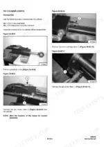 massey-ferguson-8925-8926-telescopic-handler-service-manual-8925-26-wiring-112.webp Massey Ferguson 8925, 8926 tilt cylinder disassembly procedure showing hose, relief cartridge, and set screw removal steps.