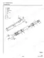 Massey Ferguson 8947 lift cylinder exploded view diagram with parts identification list for housing, piston, rod, and seals.