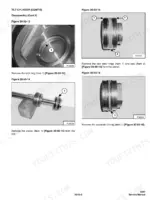 massey-ferguson-8947-telehandler-service-manual-8947-specs-113.webp Massey Ferguson 8947 tilt cylinder disassembly steps showing lock ring, piston, wear rings, seal, and expander O-ring removal.