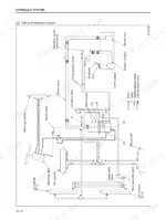 mitsubishi-fd70e-forklift-truck-service-manual-99709-71100-hydraulic-271.webp Mitsubishi FD70E hydraulic system piping diagram showing pump, control valves, lift cylinders, and steering components.