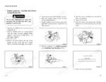 mitsubishi-fg35-variants-forklift-truck-operator-manual-99730-78100-procedures-121.webp Mitsubishi FG35-50, FD35-50 maintenance manual: engine oil and filter change procedure with diagrams for oil pan and dipstick.