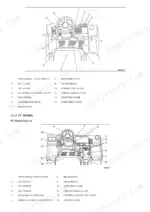 mitsubishi-fgc15n-variants-forklift-truck-operator-manual-99720-7c121-controls-47.webp Mitsubishi FGC15N-FGC33N operator controls diagram showing levers, pedals, and switches for standard and FC model forklifts.