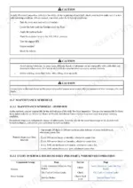 mitsubishi-fgc15n-variants-forklift-truck-operator-manual-99720-7c121-maintenance-160.webp Mitsubishi FGC15N-FGC33N daily pre-start inspection safety cautions and maintenance schedule overview table.