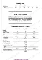 mitsubishi-mt160-variants-tractor-shop-manual-torque-5.webp Mitsubishi MT160-MT300D service manual index, dual dimensions guide, and condensed engine service data specifications table.