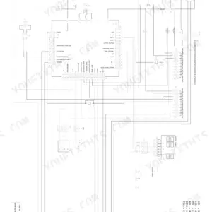 Mitsubishi PW23, PW23L electrical wiring diagram showing controller, battery disconnect, and control handle connections.