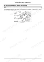 new-holland-cs6080-cs6090-utility-combine-service-manual-47724036-page-282.webp New Holland CS6080, CS6090 hydraulic oil reservoir breather static description diagram and component identification.