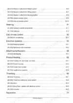new-holland-cs6080-cs6090-utility-combine-service-manual-47724036-page-4.webp New Holland CS6080, CS6090 service manual table of contents for header, steering, electrical, feeding, and threshing systems.