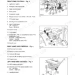 New Holland T3010, T3020, T3030, T3040 operator manual showing front, right-hand, and left-hand tractor control diagrams.