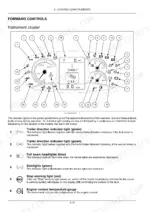 new-holland-t4-85-t4-95-t4-105-tractor-operator-manual-47539288-controls-52.webp New Holland T4.85, T4.95, T4.105 instrument cluster diagram and indicator light descriptions for forward controls.