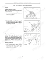 new-holland-tc18-tractor-operator-manual-86837071-procedures-57.webp New Holland TC18 engine oil service procedures, checking oil level, filler cap location, and oil drain plug removal steps.