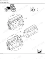 new-holland-tm135-tractor-parts-manual-engine-44.webp New Holland TM135 tractor Exploded view of the engine assembly and short block, figure 0.02.1