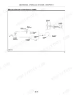 New Holland TT55, TT75 hydraulic system diagram showing one remote valve, steering pump, and lift cylinder assembly.