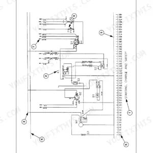 New Holland TT55, TT75 electrical system wiring diagram for starting, charge, and safety circuits.