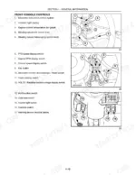 new-holland-tv145-tractor-operator-manual-87639930-controls-33.webp New Holland TV145 front console controls diagram showing instrument cluster, switches, and steering column adjustment levers.