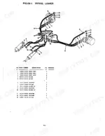 takeuchi-tb-35s-hydraulic-excavator-parts-catalog-hydraulic-parts-12.webp Takeuchi TB-35S lower piping exploded view diagram and parts list for hydraulic hoses, adapters, and O-rings.
