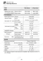 takeuchi-tb175-hydraulic-excavator-operator-manual-al3e008-specs-157.webp Takeuchi TB175 main specifications table including mass, performance, travel speed, ground pressure, and Yanmar 4TNE98-TBZ engine data.