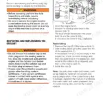 Takeuchi TB230 daily maintenance procedure for inspecting and replenishing the engine cooling water reserve tank.