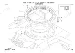 takeuchi-tb230-mini-excavator-parts-catalog-be8z000-0-b-hydraulic-parts-34.webp Takeuchi TB230 exploded view diagram of the slew bearing assembly, showing bolts, washers, and bearing components.