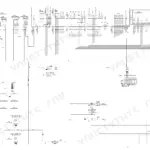 Takeuchi TB240 engine electrical wiring diagram showing ECU, sensors, starter relay, and glow relay connections.