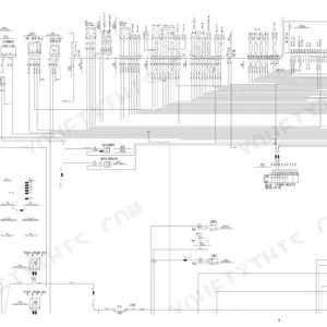 Takeuchi TB240 engine electrical wiring diagram showing ECU, sensors, starter relay, and glow relay connections.