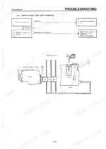 takeuchi-tb25-compact-excavator-shop-manual-troubleshooting-211.webp Takeuchi TB25 troubleshooting flowchart for hydraulic system failure, showing engine, pump, and tank component diagram.