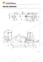 takeuchi-tb260-mini-excavator-operator-manual-aq0e007-specs-268.webp Takeuchi TB260 machine dimensions diagram showing side, front, and top views with lettered measurement reference points.
