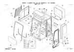 takeuchi-tb280fr-hydraulic-excavator-parts-catalog-bl9z000-0-c-cab-parts-226.webp Takeuchi TB280FR exploded view diagram of cab assembly components, including door, glass, seals, and mirror hardware.
