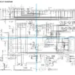 Takeuchi TB280FR electrical circuit diagram showing ECU, main controller, sensors, relays, and fuse box wiring connections.