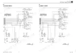 takeuchi-tb285-hydraulic-excavator-service-manual-cm1e006-wiring-64.webp Takeuchi TB285 electrical wiring diagram showing HVAC servo motors, blower motor, power transistor, and sensors.