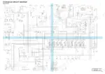takeuchi-tb290-hydraulic-excavator-service-manual-cm0e006-wiring-41.webp Takeuchi TB290 hydraulic circuit diagram showing mono-boom, control valves, travel motors, and relief pressure specifications.