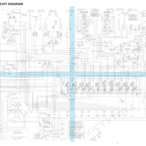 Takeuchi TB290 hydraulic circuit diagram showing mono-boom, control valves, travel motors, and relief pressure specifications.