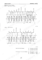 Takeuchi TB45 main control valve hydraulic circuit diagrams and relief valve pressure settings table.