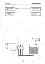 Takeuchi TB45 troubleshooting flowchart for machine not operating, showing hydraulic oil level and pump coupling checks.