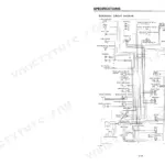 Takeuchi TB45 electrical circuit diagram showing battery, starter motor, alternator, glow plugs, switches, and fuse box wiring.