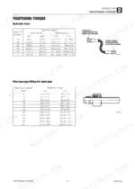 takeuchi-tl10-track-loader-service-manual-cu6e005-torque-29.webp Takeuchi TL10 service manual page showing tightening torque tables for hydraulic hoses and bite-type pipe fittings for steel pipes.