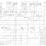 Takeuchi TL10 wiring diagram showing Kubota engine ECU connections, sensors, relays, fuses, and electrical system components.