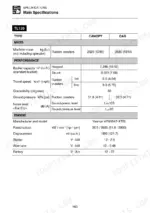 takeuchi-tl120-tl150-series-crawler-loader-operator-manual-at7e023-specs-163.webp Takeuchi TL120, TL130, TL140, TL150 main specifications table including mass, performance, and Yanmar engine data.